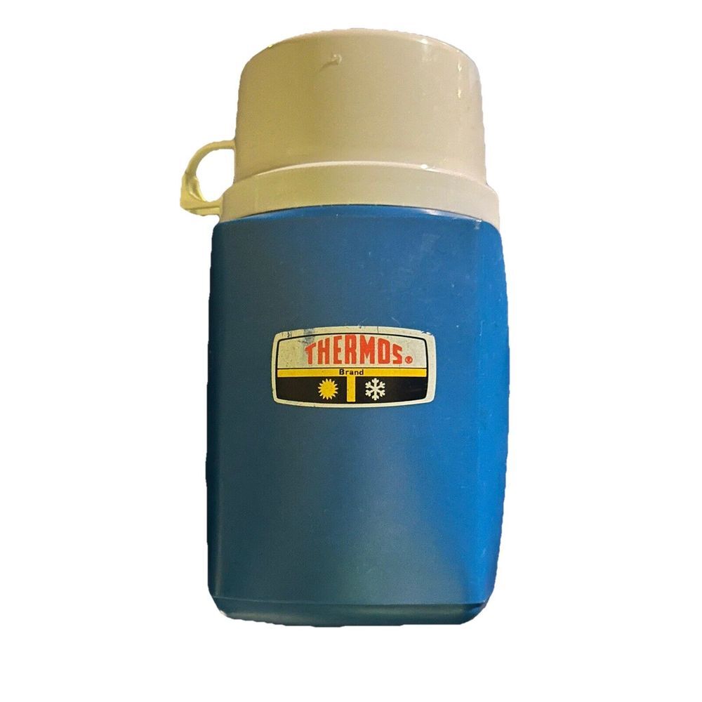 Vintage Blue Thermos King Seeley Thermos Co 8oz Stopper 722